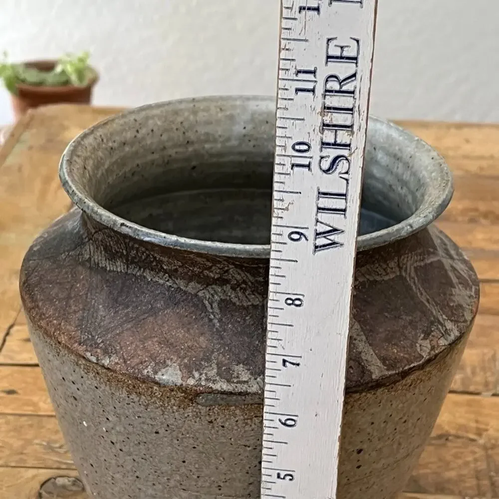 Vintage Handmade Pottery Stoneware Vase 8.5